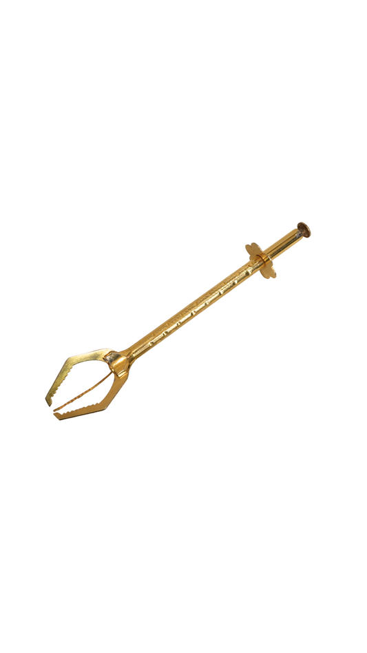 Large French Brass Serving Grabber