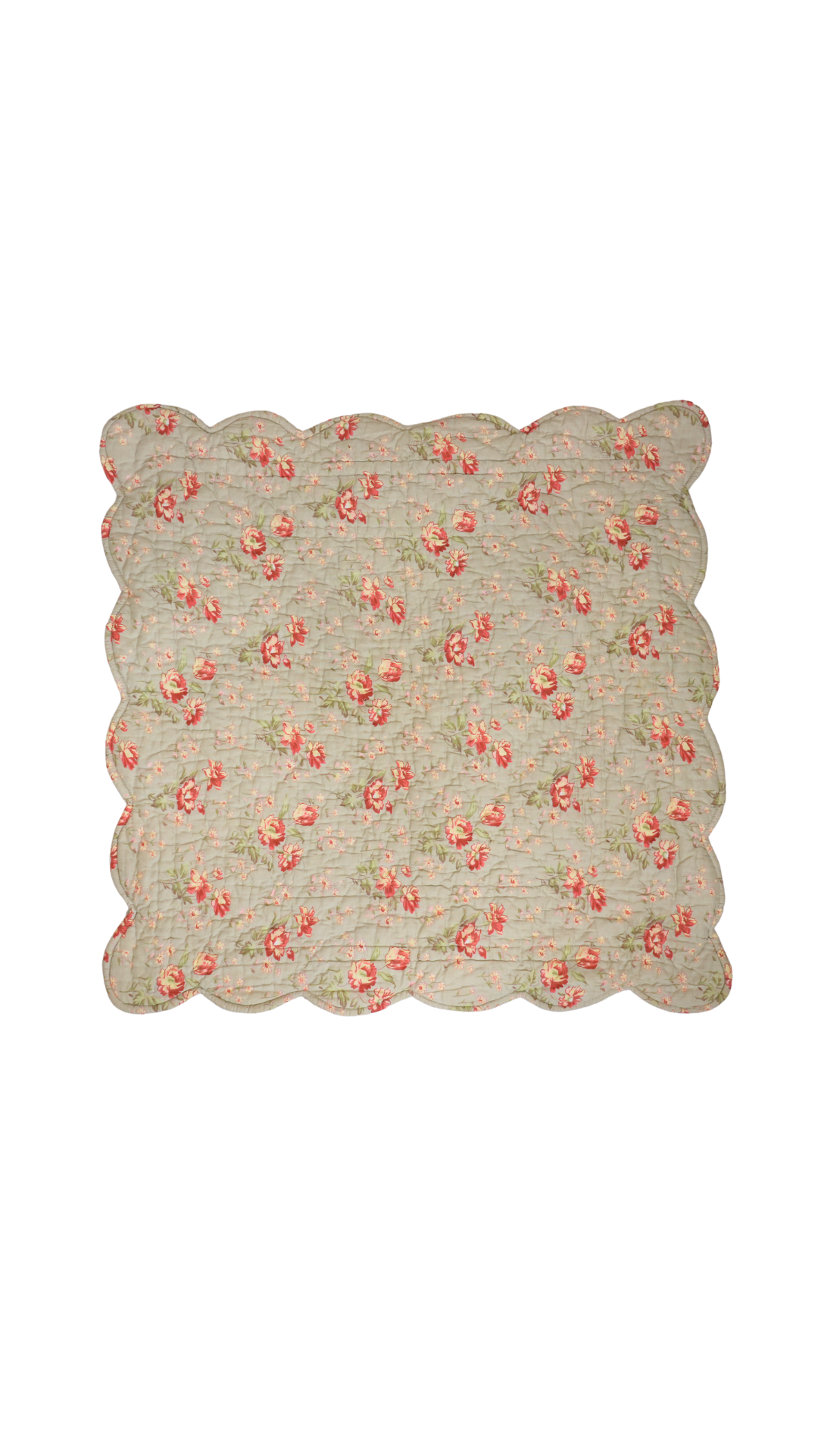 French Harmony Paris Floral Quilted Pillow Sham with Insert