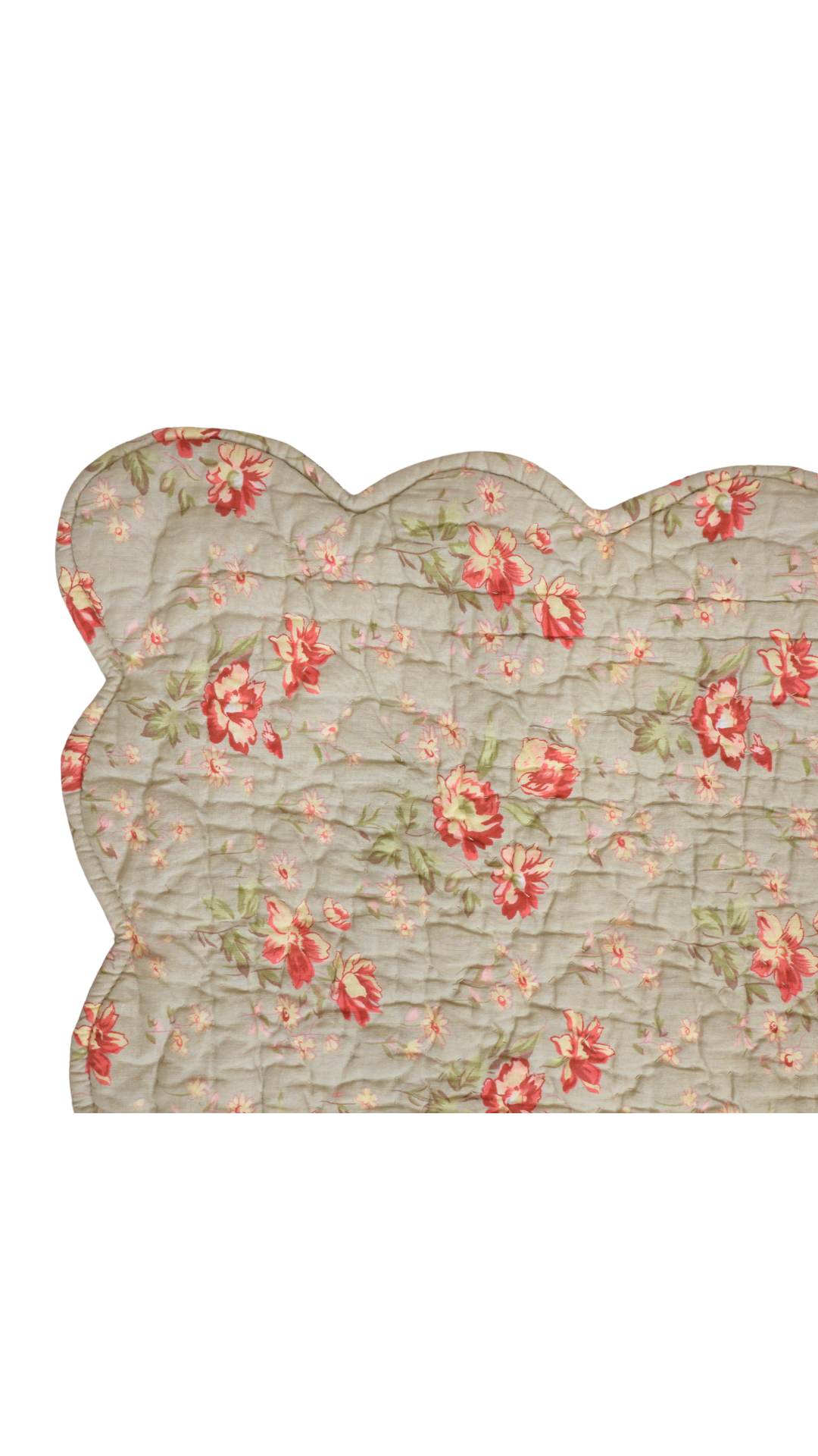 French Harmony Paris Floral Quilted Pillow Sham with Insert