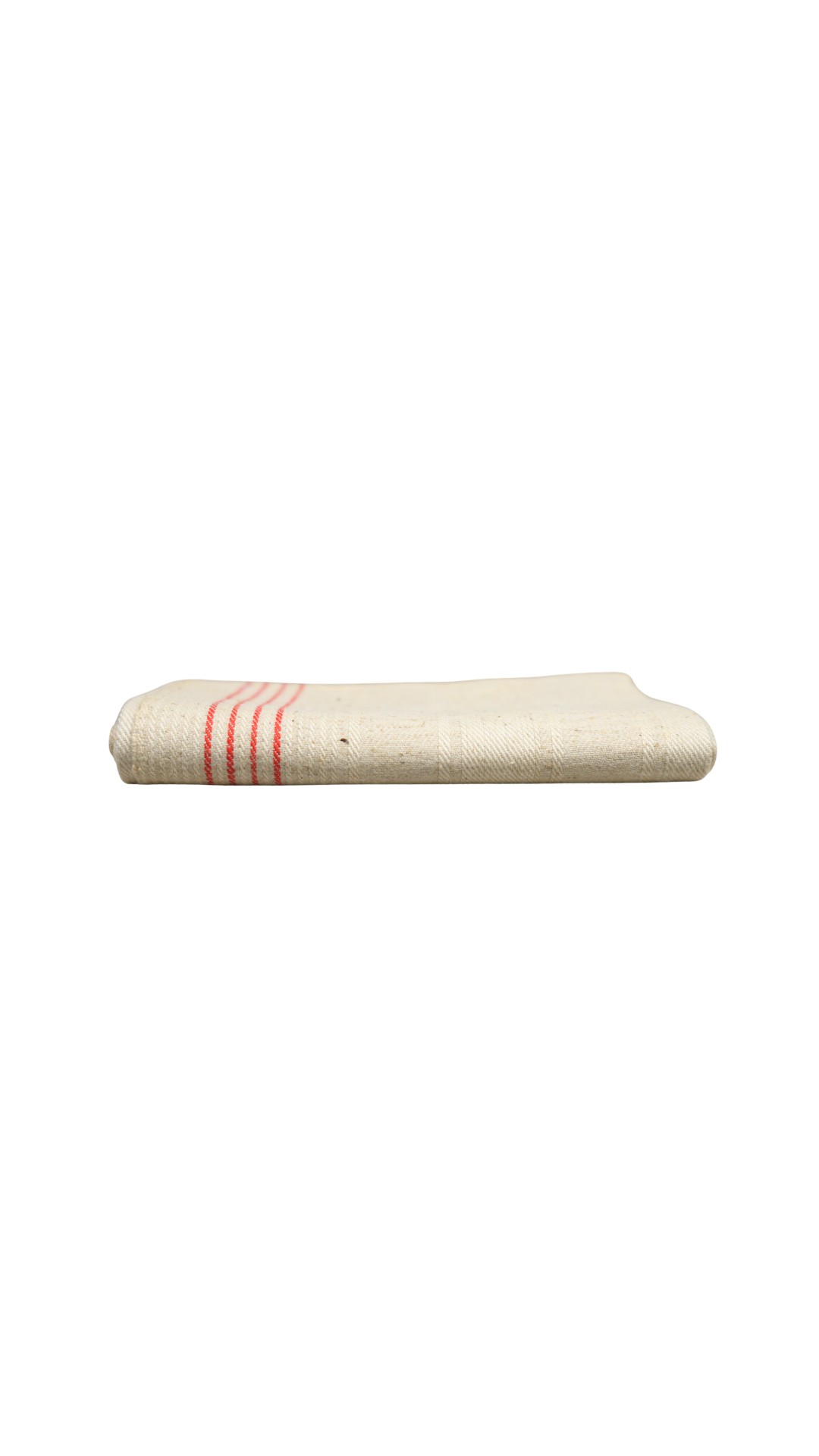 Antique French Red-Stripe Linen Torchon