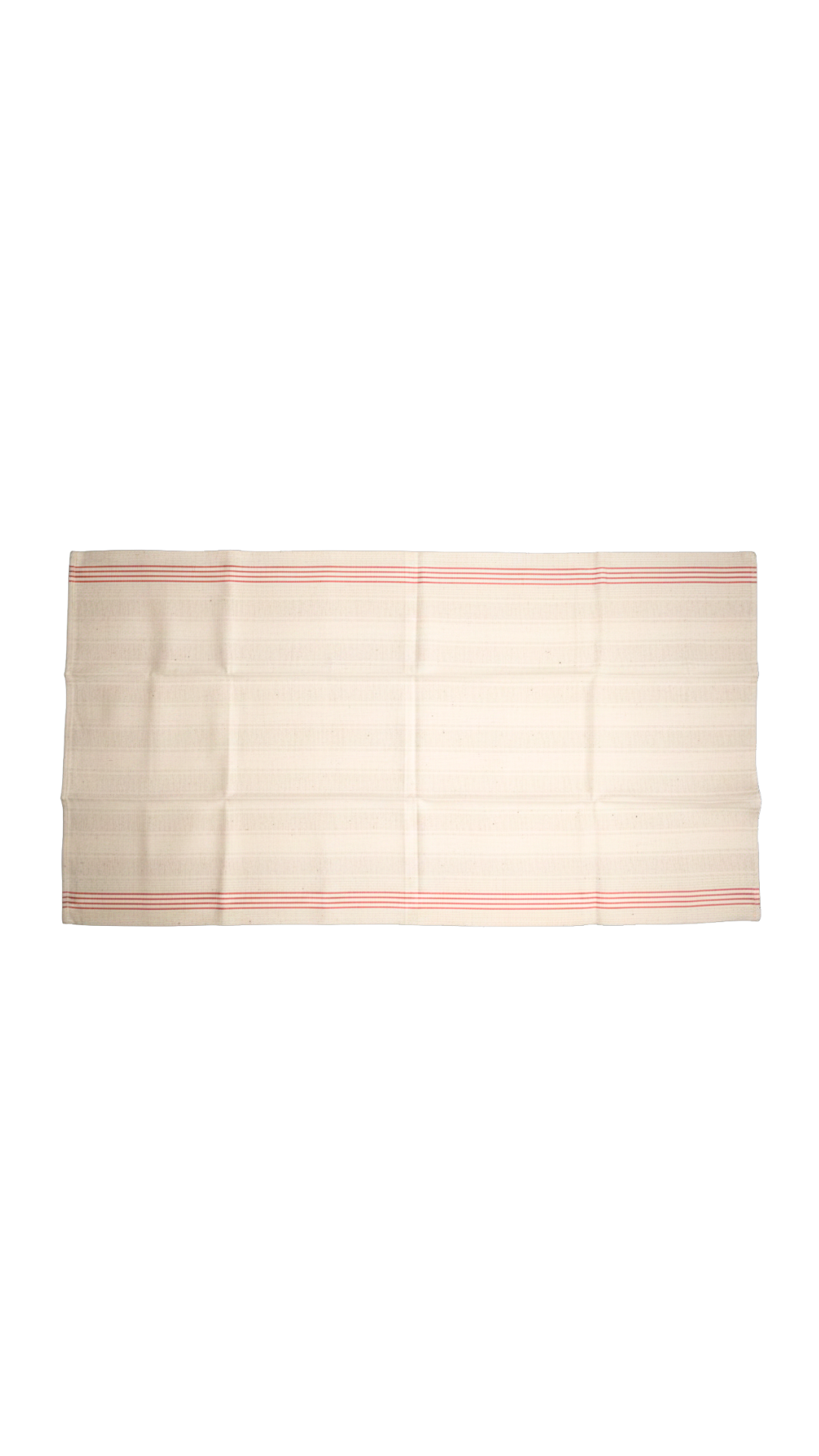 Antique French Red-Stripe Linen Torchon