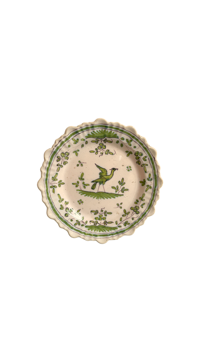 Antique Moustiers French Faience Bird Plate