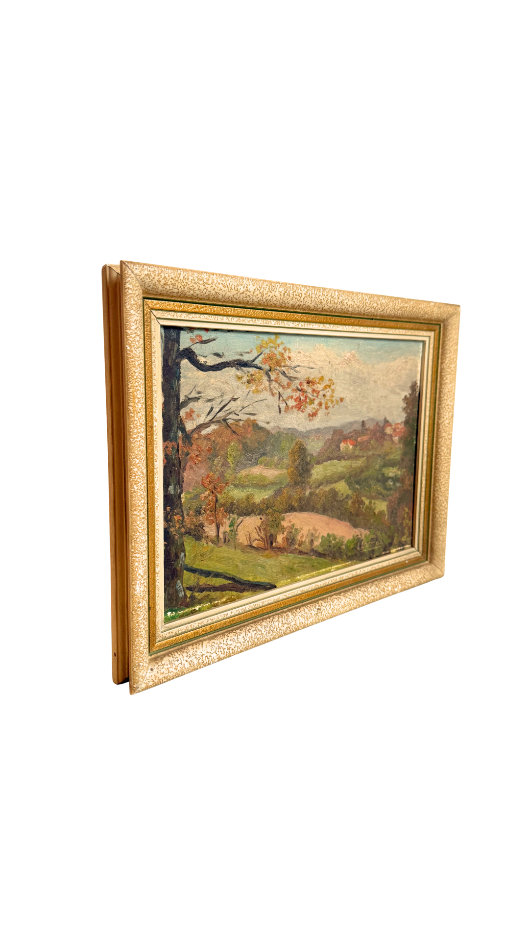 Vintage Signed French Countryside Landscape Painting