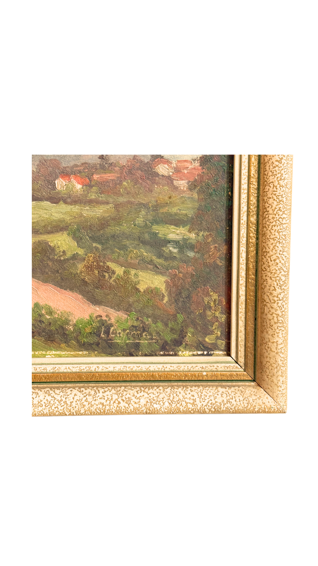 Vintage Signed French Countryside Landscape Painting