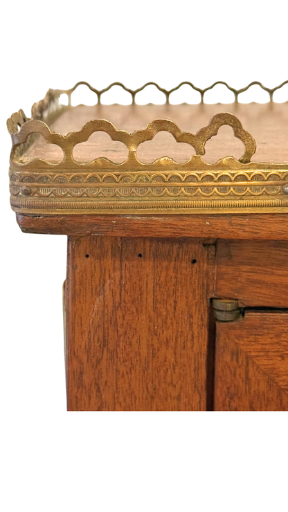 Antique French Empire Style Mahogany Vitrine Cabinet Desk