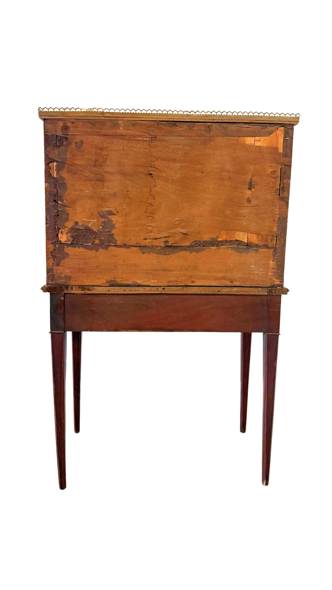 Antique French Empire Style Mahogany Vitrine Cabinet Desk