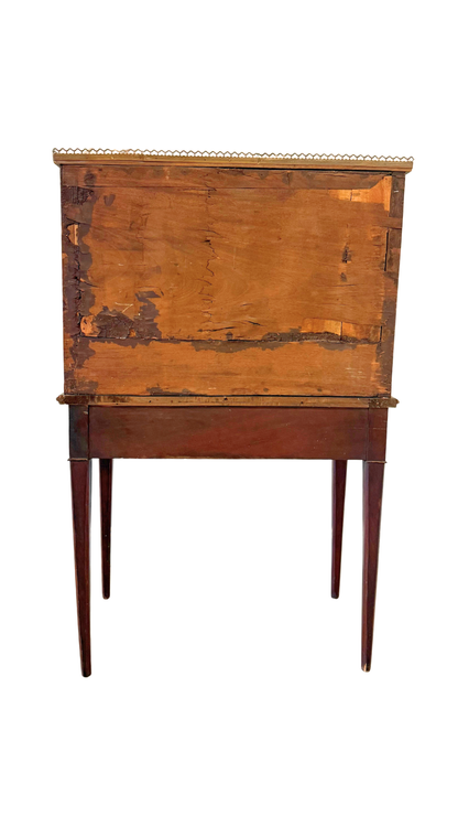 Antique French Empire Style Mahogany Vitrine Cabinet Desk