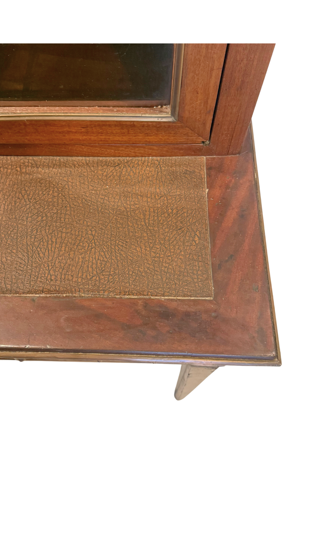 Antique French Empire Style Mahogany Vitrine Cabinet Desk