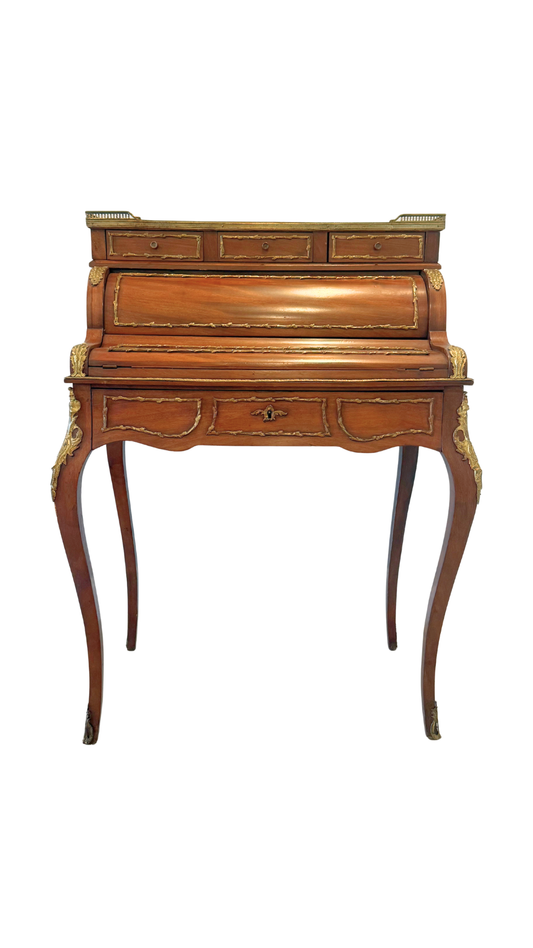 Antique French Louis XV Revival Roll Top Desk