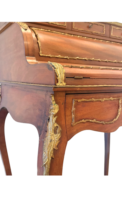 Antique French Louis XV Revival Roll Top Desk