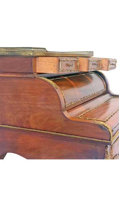 Antique French Louis XV Revival Roll Top Desk