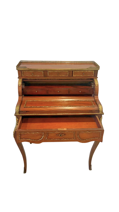 Antique French Louis XV Revival Roll Top Desk