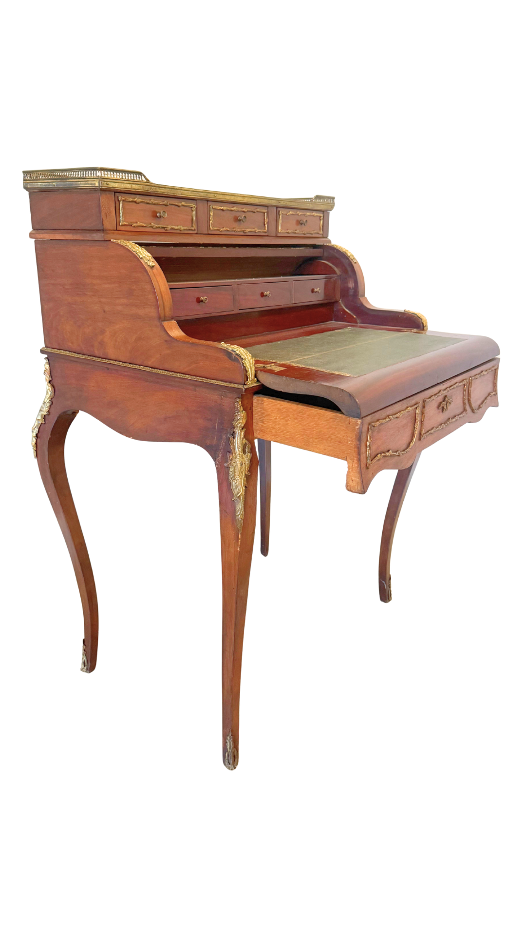 Antique French Louis XV Revival Roll Top Desk