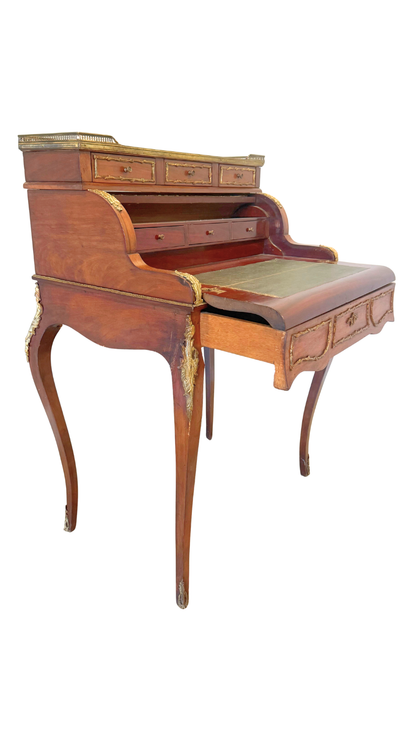 Antique French Louis XV Revival Roll Top Desk