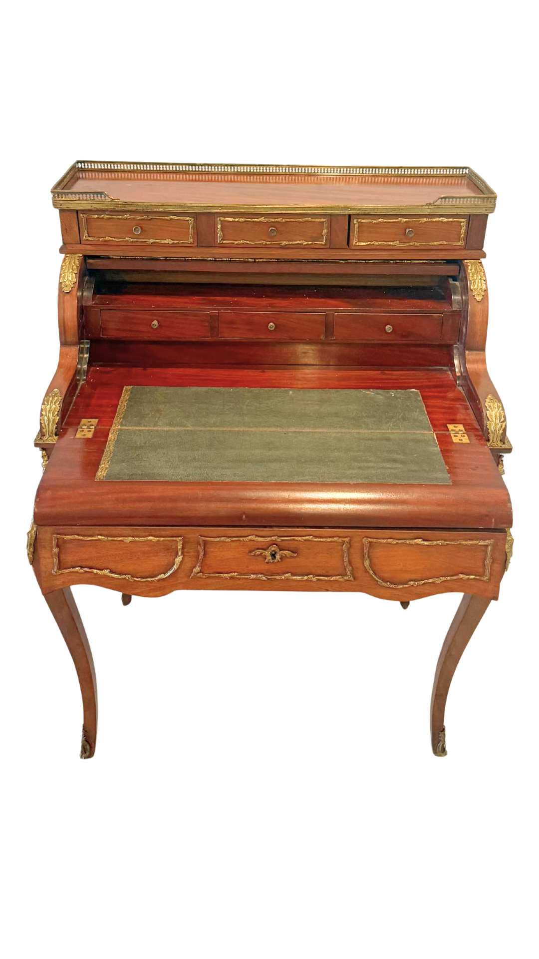 Antique French Louis XV Revival Roll Top Desk