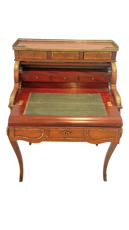Antique French Louis XV Revival Roll Top Desk