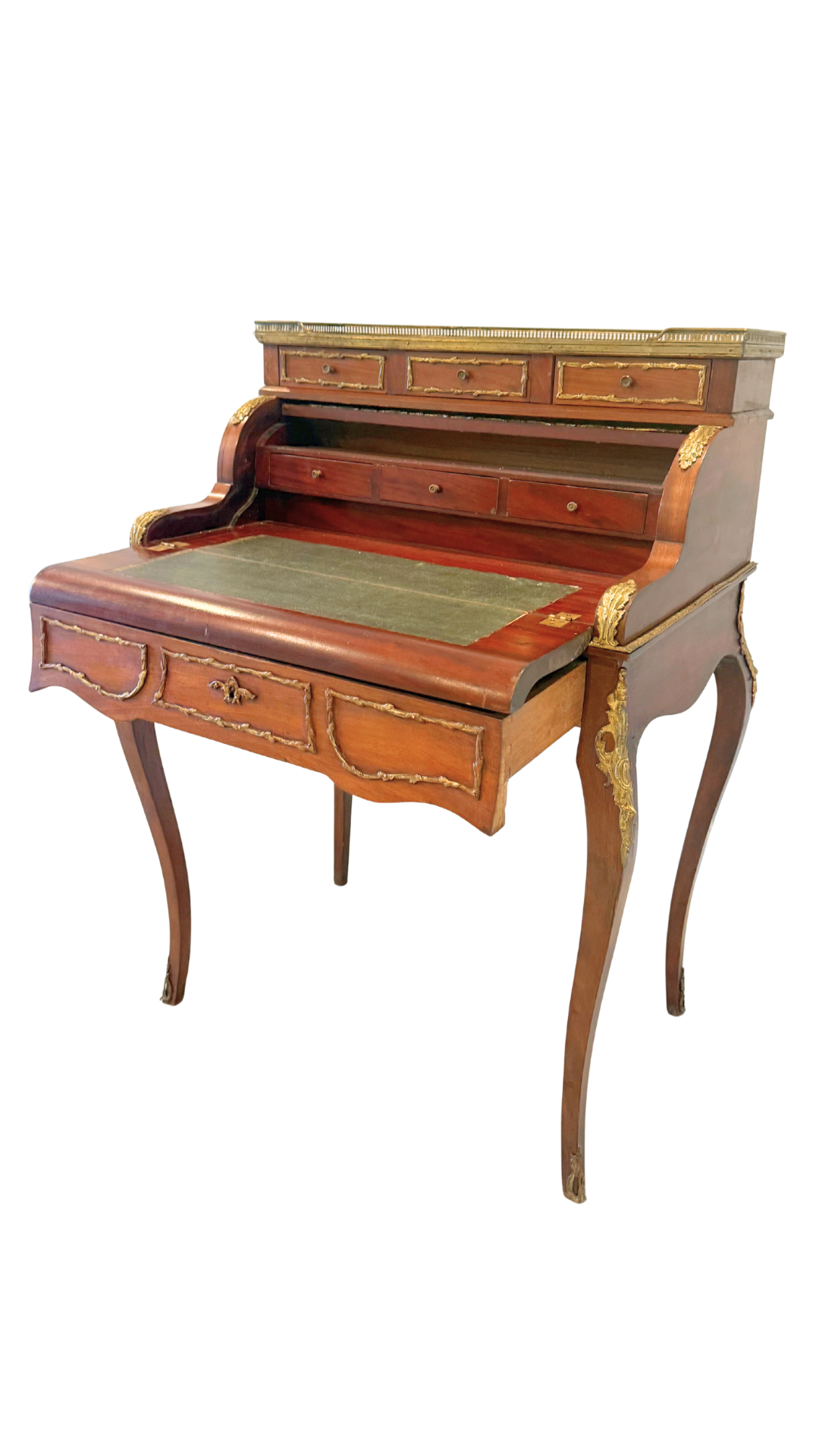 Antique French Louis XV Revival Roll Top Desk