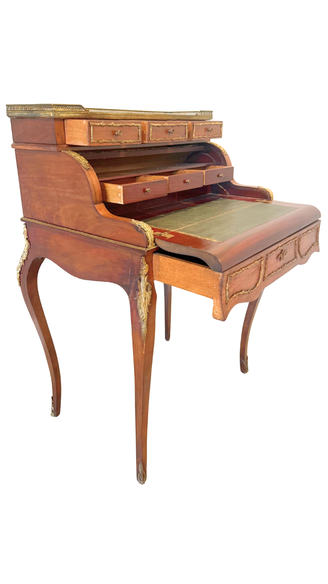 Antique French Louis XV Revival Roll Top Desk