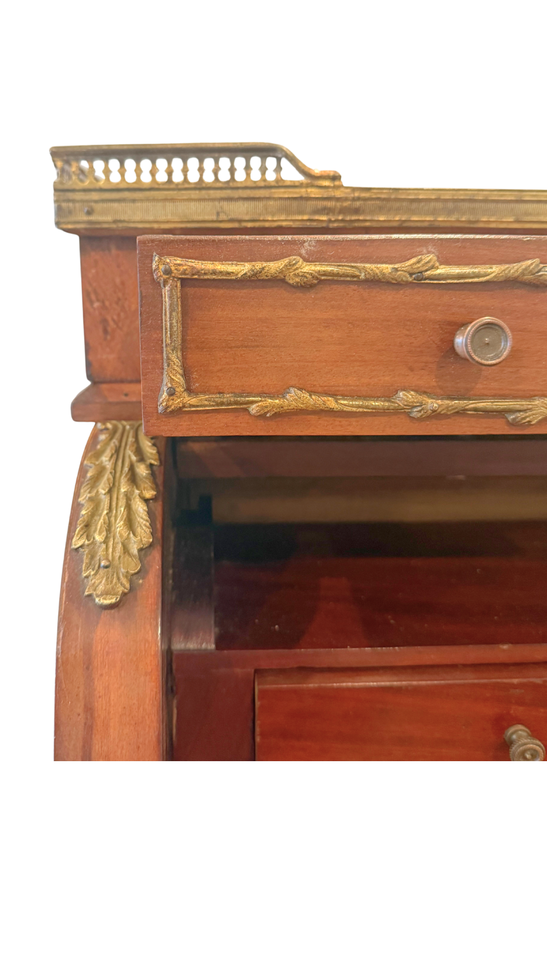 Antique French Louis XV Revival Roll Top Desk