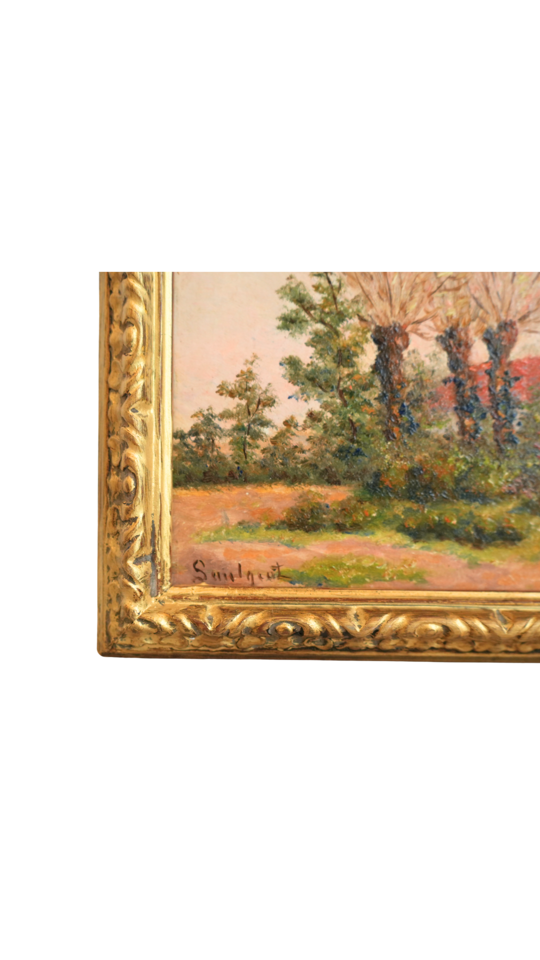 1938 Signed French Countryside Oil Painting