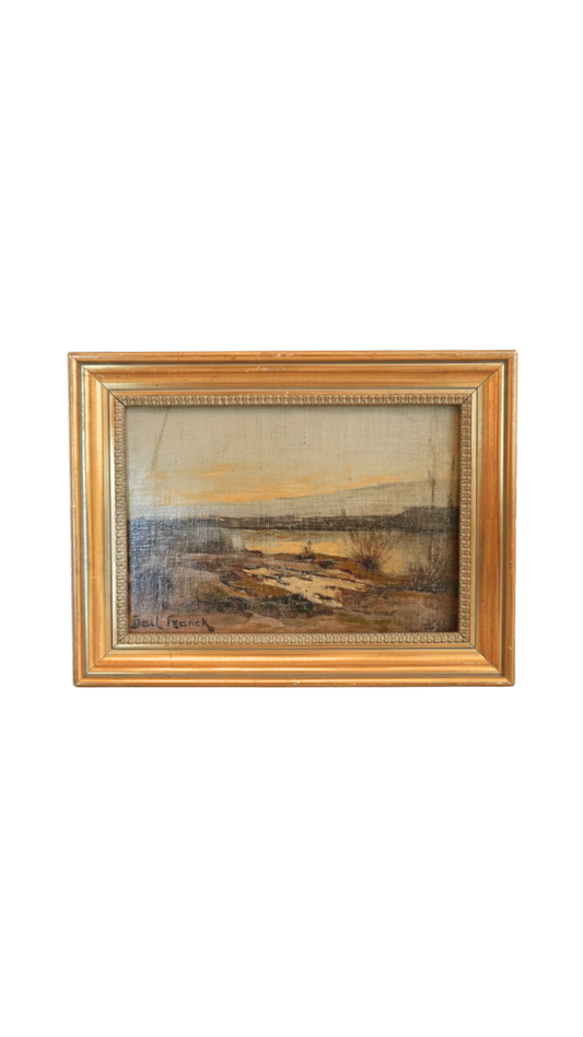 Signed Bail Fzanck French Coastal Landscape Oil Painting