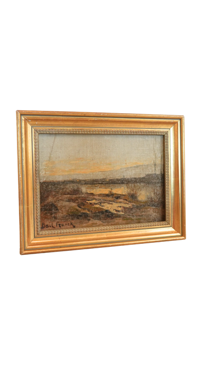 Signed Bail Fzanck French Coastal Landscape Oil Painting