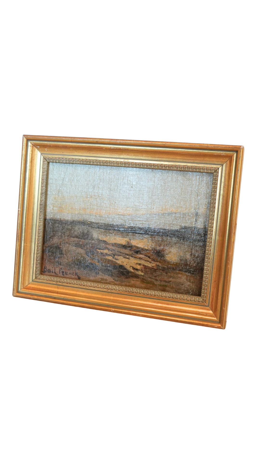 Signed Bail Fzanck French Coastal Landscape Oil Painting