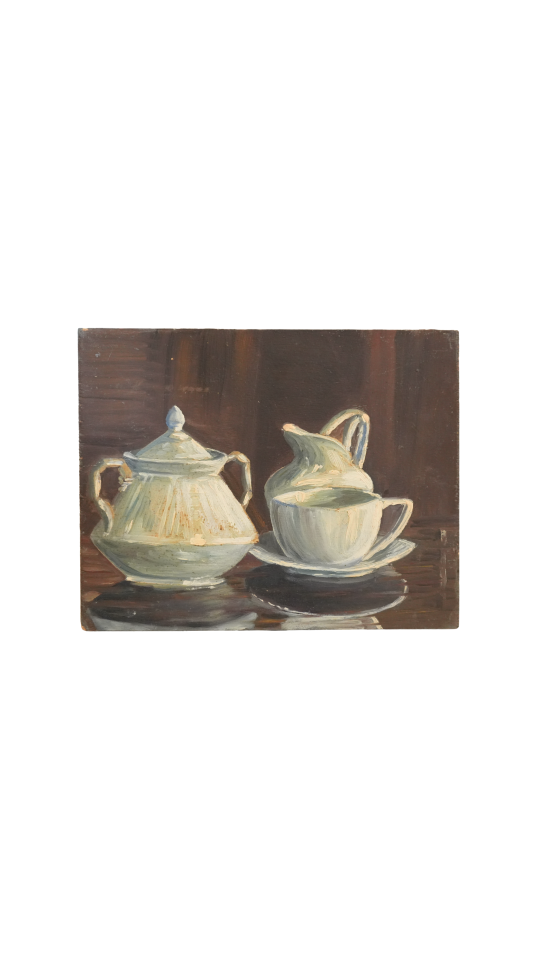 Vintage French Tea Service Still Life Painting