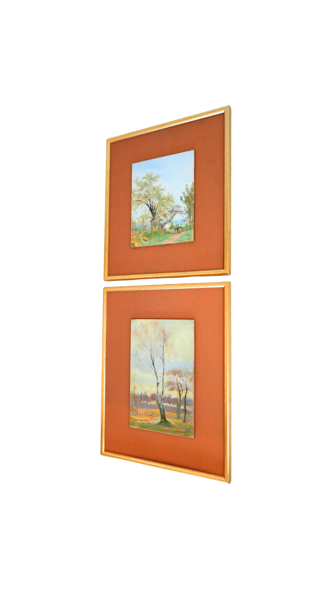 Set of Two French Landscape Studies