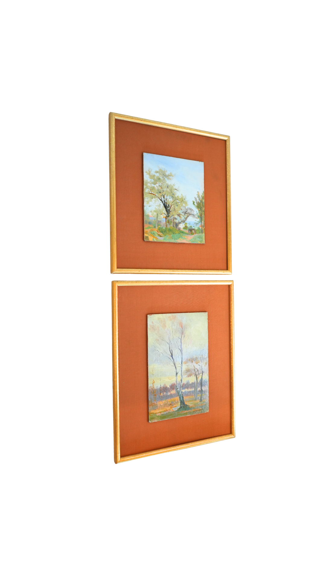 Set of Two French Landscape Studies