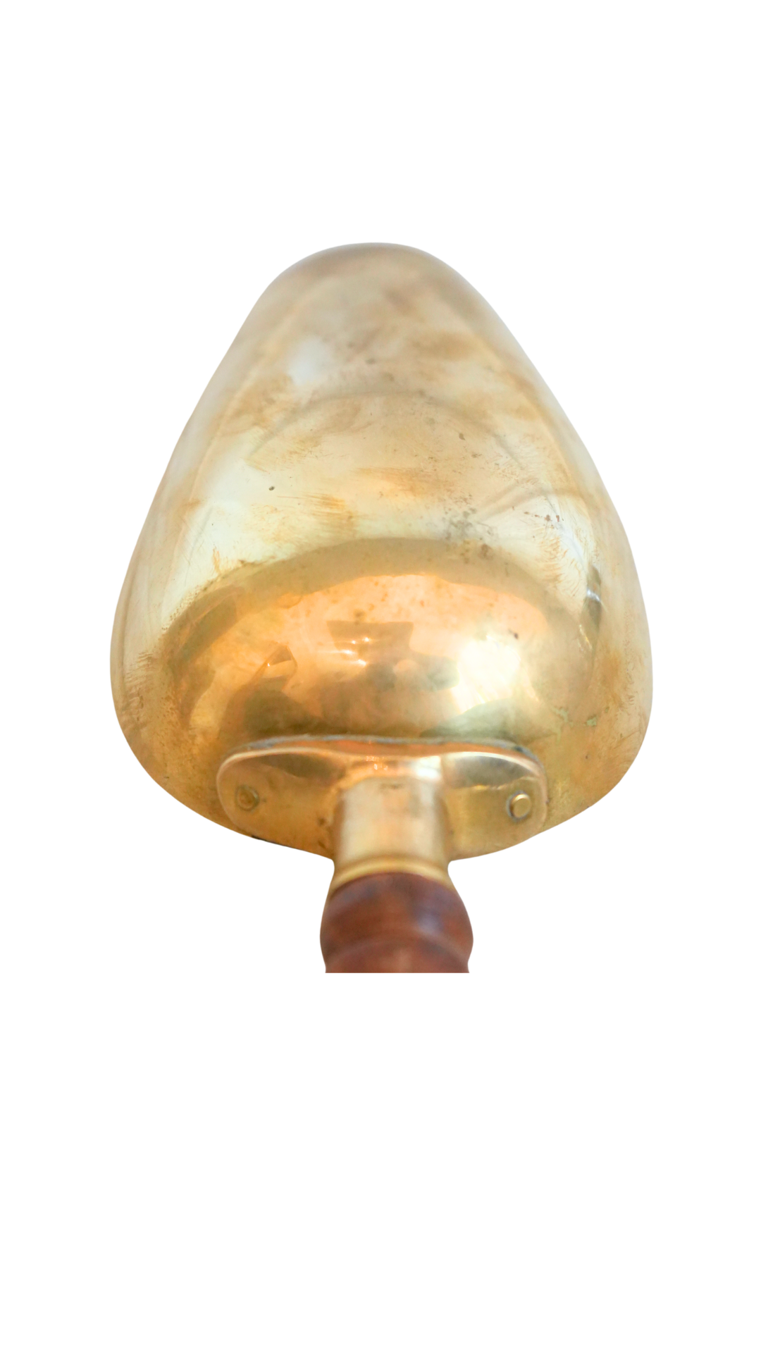 Brass and Turned Wood Kitchen Scoop