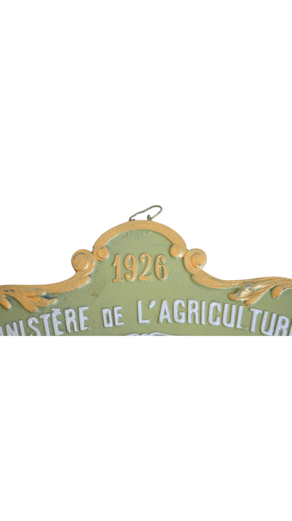 1926 French Agriculture Horse Show Prize Plaque