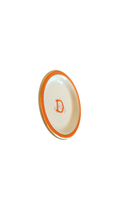Vintage Pillivuyt Paris Monogrammed Porcelain Dish