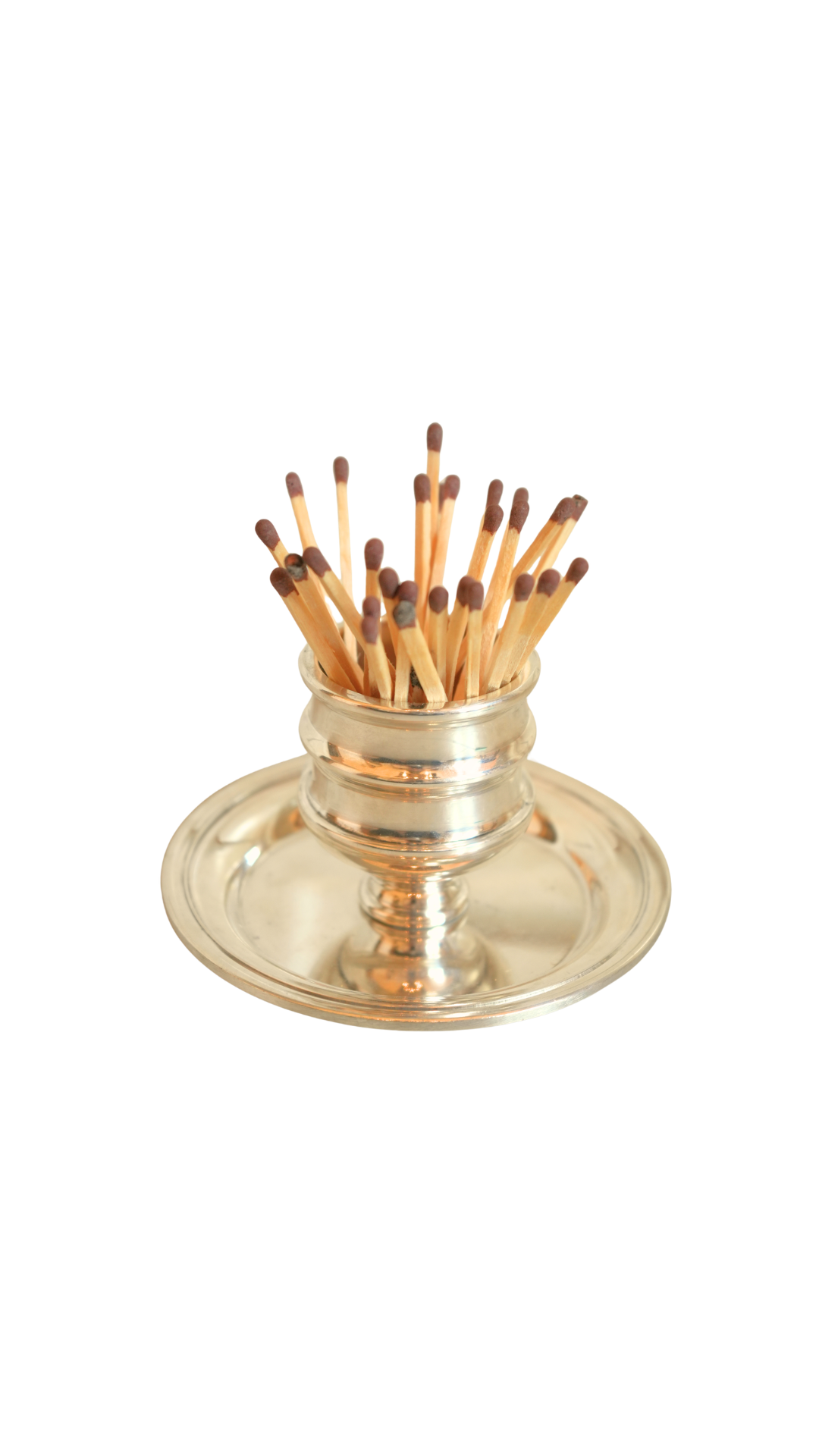 Heavyweight Silverplate Match Holder