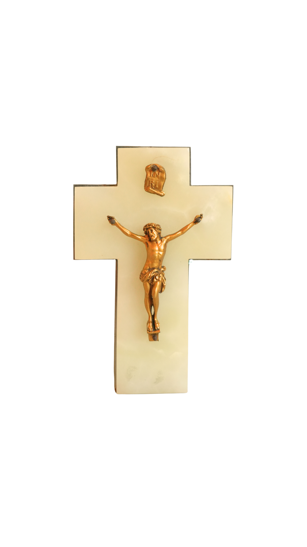 French Stone Crucifix