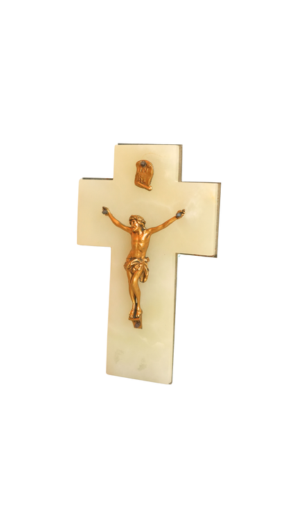 French Stone Crucifix