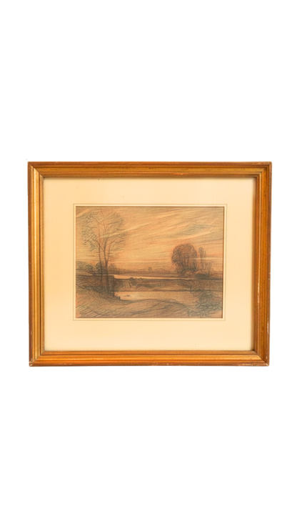 Original Framed French Landscape