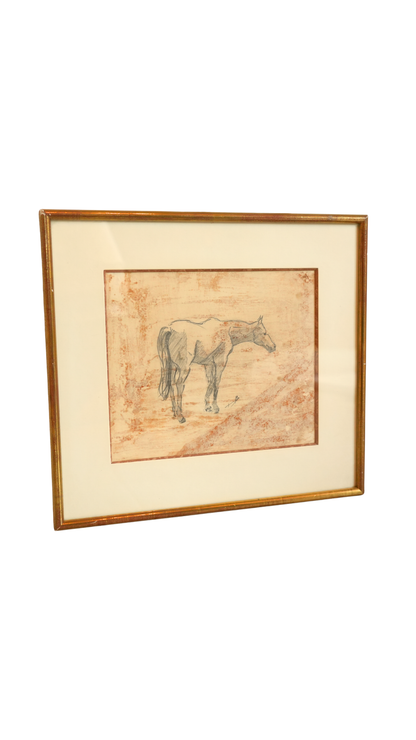 Original Framed Horse Study