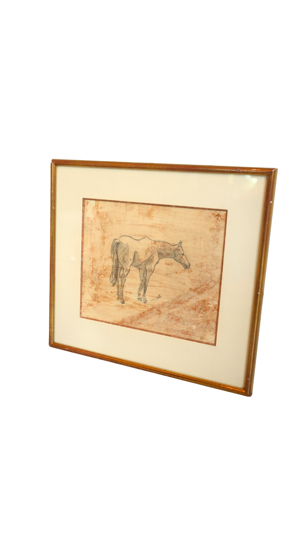Original Framed Horse Study