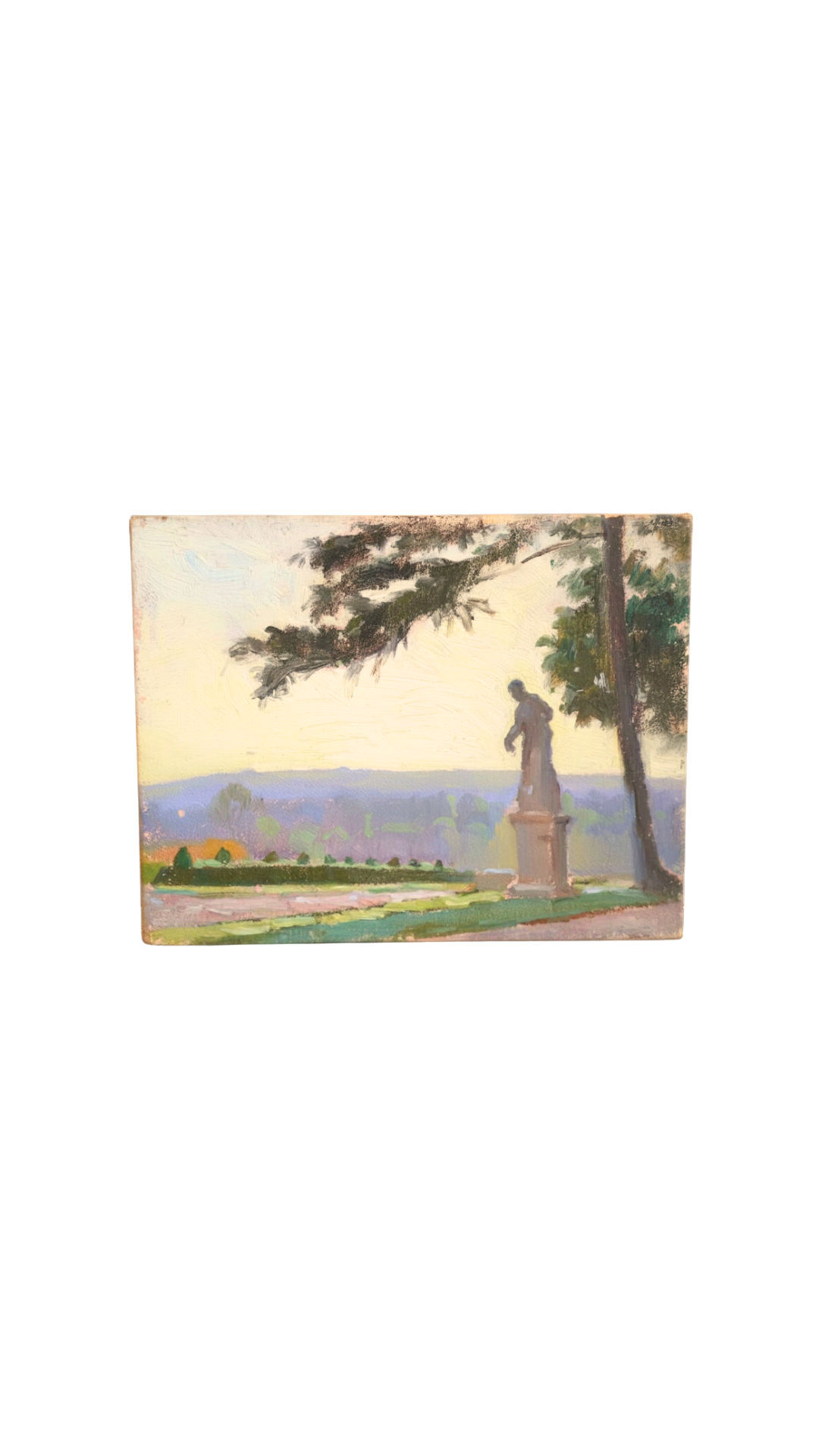 Original French Oil Study of Parc de Sceaux