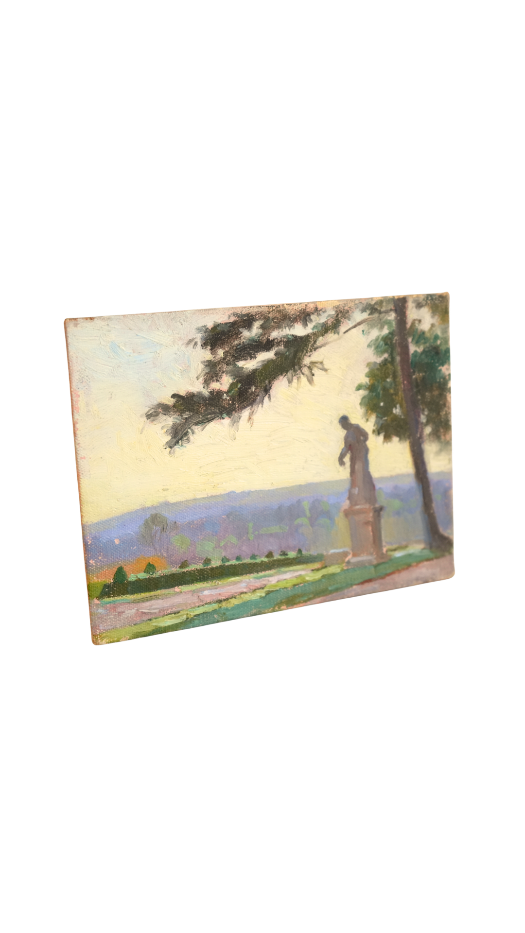 Original French Oil Study of Parc de Sceaux