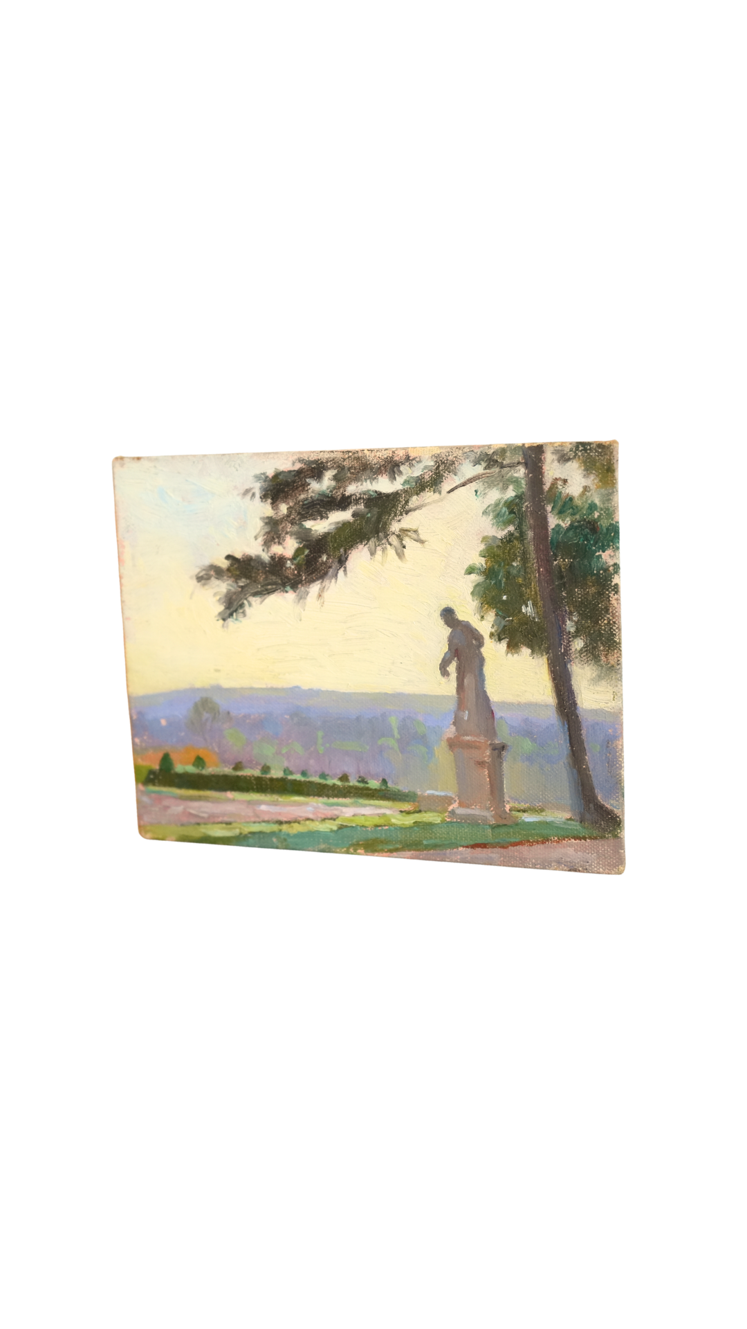 Original French Oil Study of Parc de Sceaux