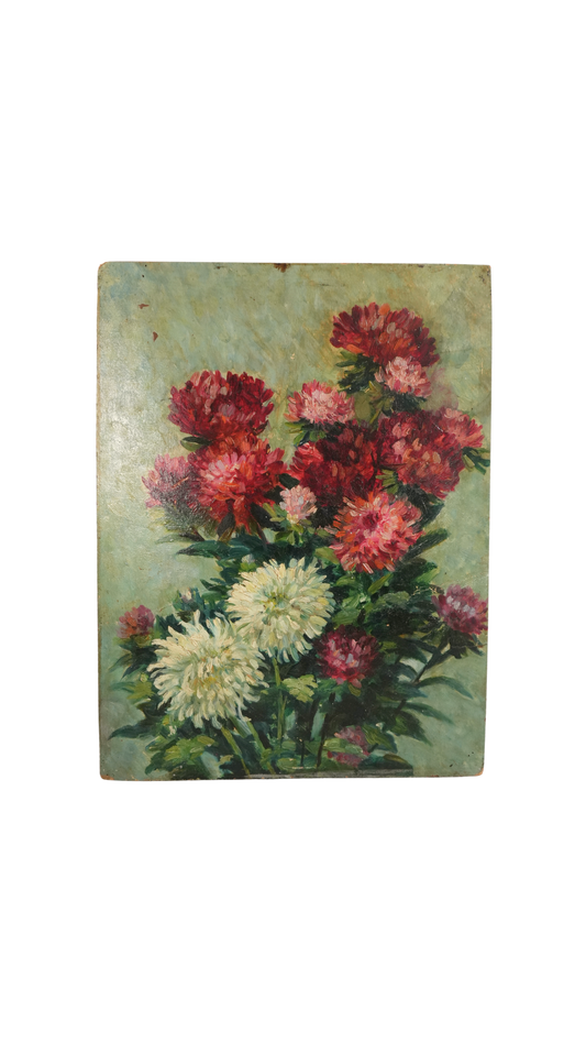 French Floral Still Life with Chrysanthemums