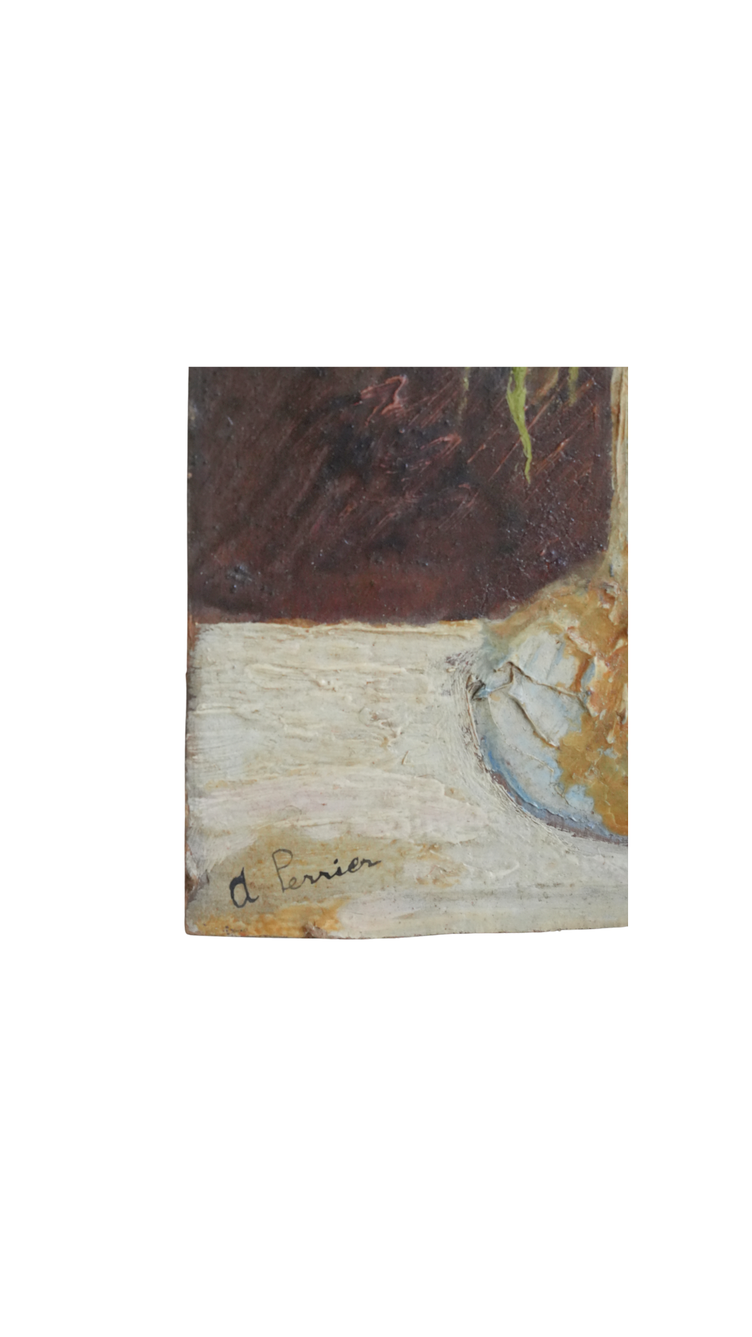 French Impasto Floral Still Life by A. Perrier