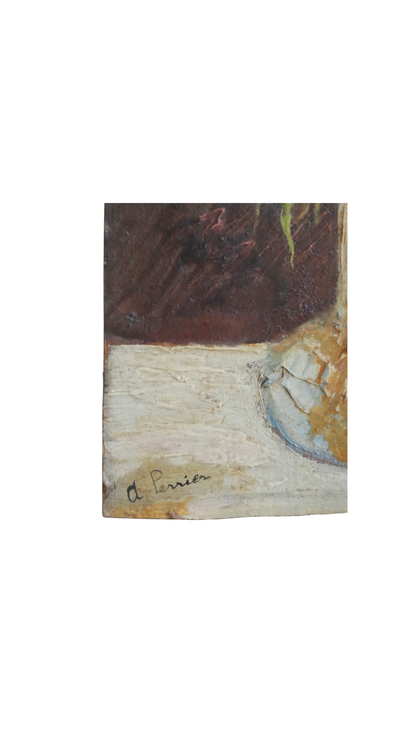 French Impasto Floral Still Life by A. Perrier