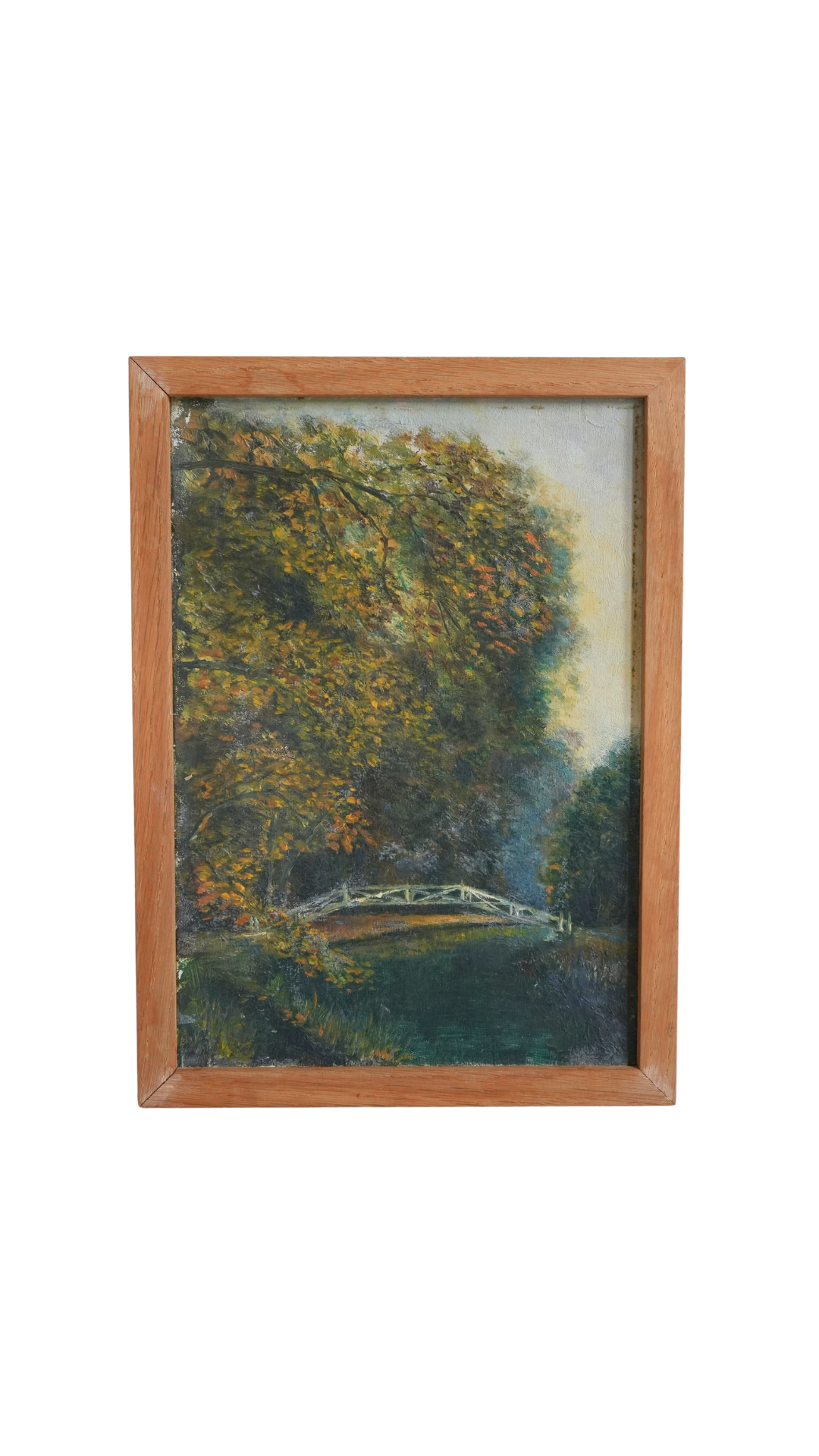 French Woodland Landscape with Footbridge