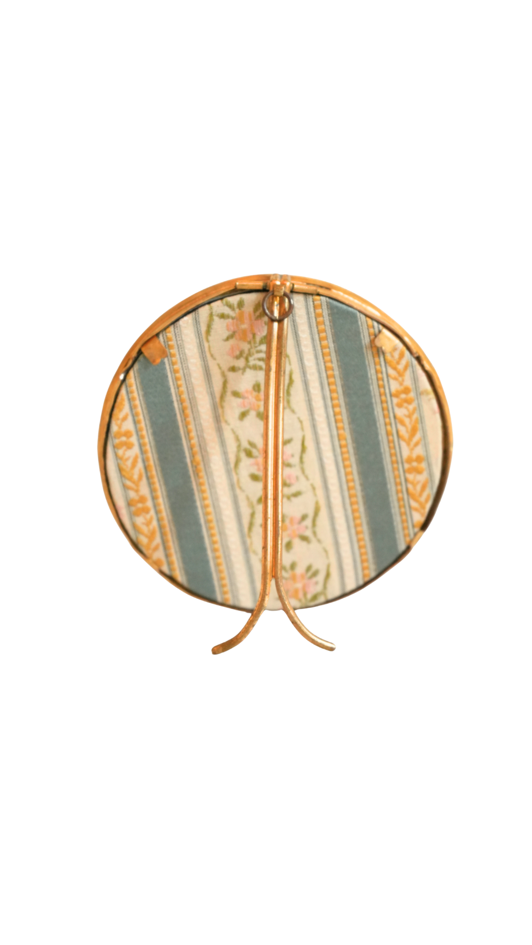Antique French Gilt Brass Round Frame