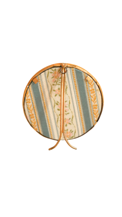 Antique French Gilt Brass Round Frame