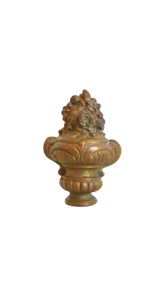 Antique French Bronze Floral Architectural Fragment