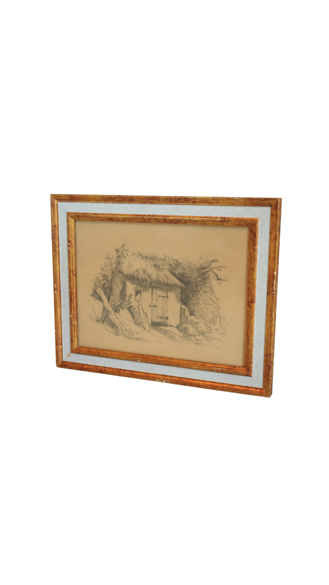 Vintage French Cottage Pencil Study